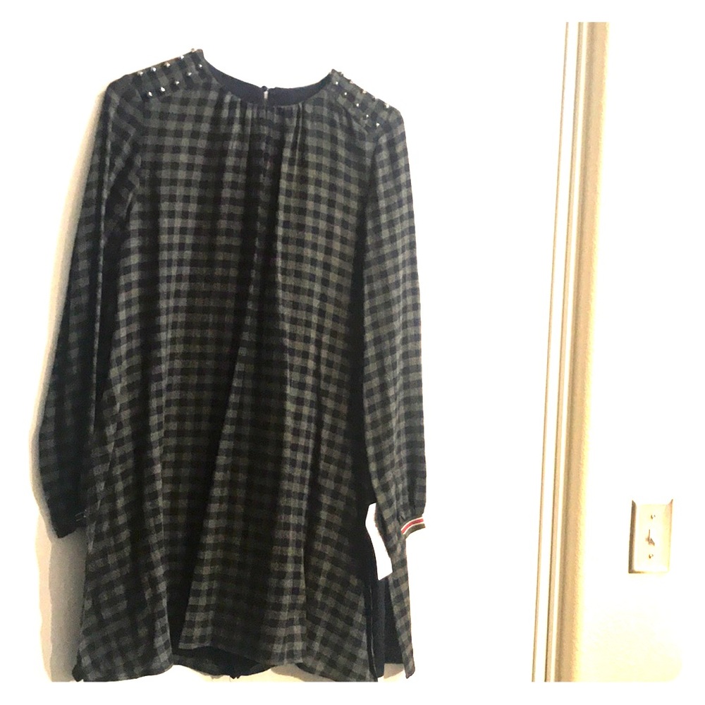 NWT Zara Basic Romper Dress Long Sleeves Sz Medium